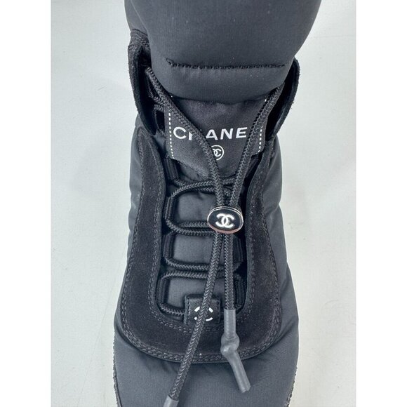 Chanel Snow Boots – Coco Neige 2021/2022 Nylon Suede Black EU 38 - Picture 6 of 10